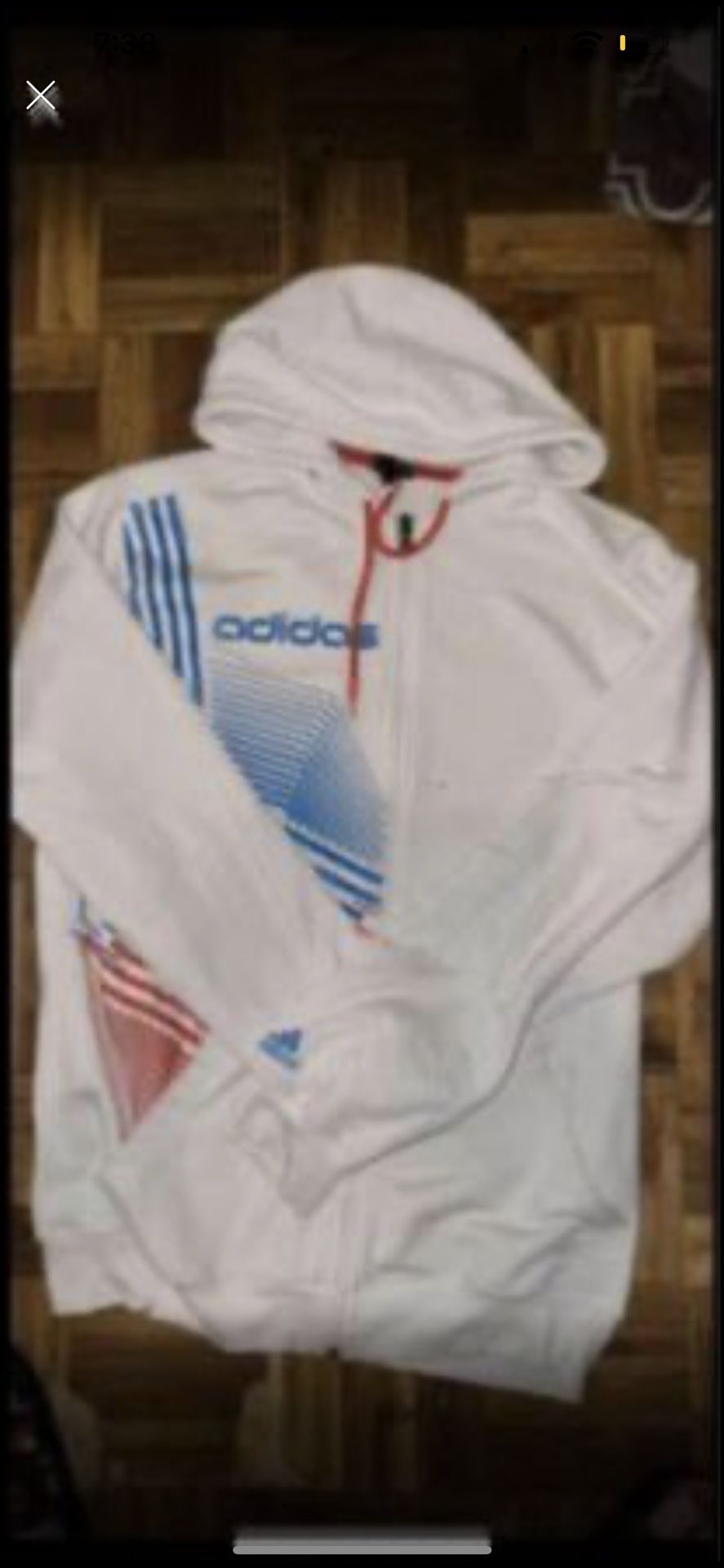 Adidas Zip Up Hoodie, Mens Size Medium, Ships Free