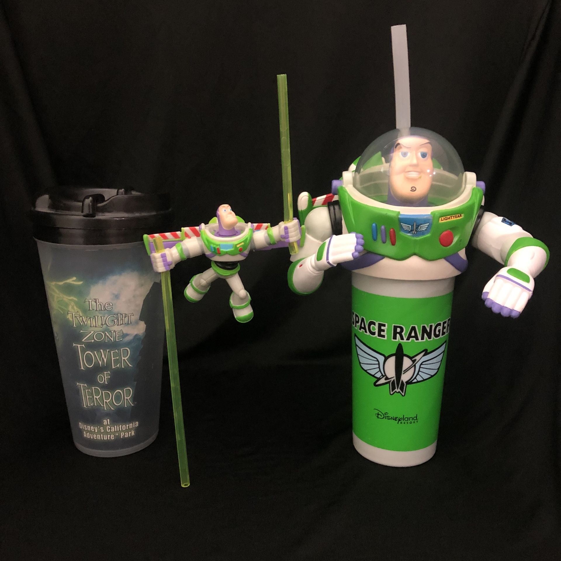 Disney travel mug, straw and Buzz Lightyear