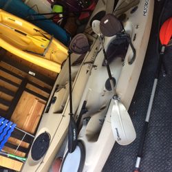 (2) FISHING KAYAKS W/paddles