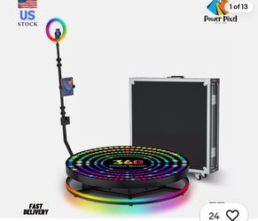 360 Photo Booth Video Booth 80 cm-31.50'' Platform Automatic Spinner Motorize