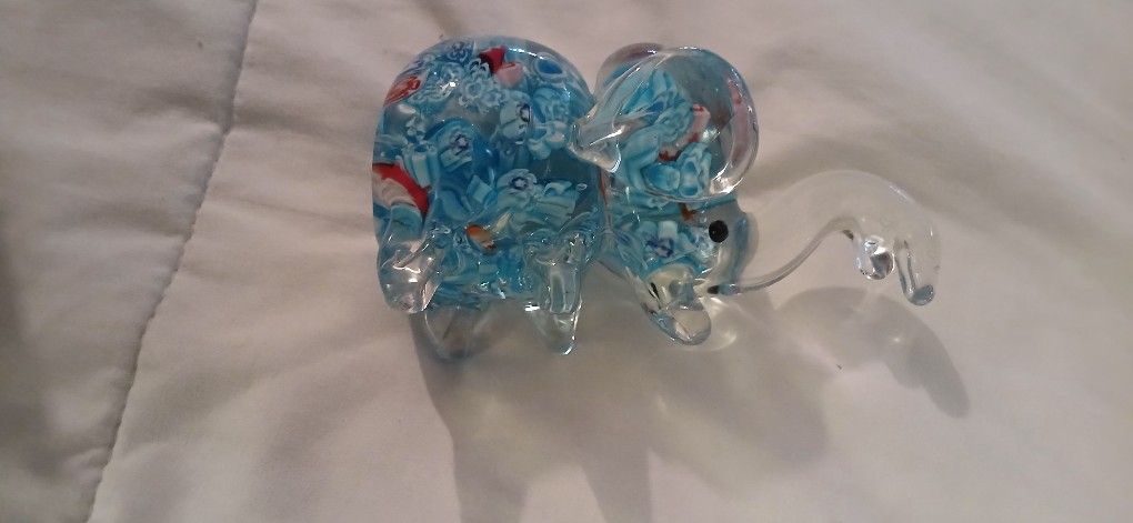 Collectible Glass Elephant Figurine