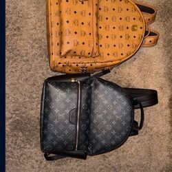 Mcm backpack and Louis Vuitton bag