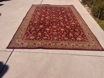 Large Red Floral Persian-Style Area Rug