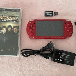 Sony PlayStation Portable Psp 2000 Red w/ 7000+ Games Saved