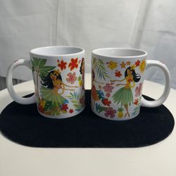 Hula Hawaiian Mugs