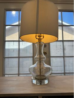 Clear Glass Table Lamp – Excellent Condition
