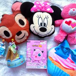 ✨ COLLECTOR / RESELLER LOT DISNEY JIGGLY PUFF CARE BEARS CINDERELLA BUNDLE ✨