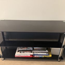 Black Glass TV Stand