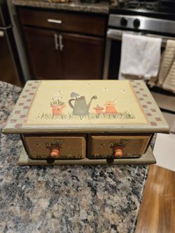 Vintage Hand Painted Jewelry Box