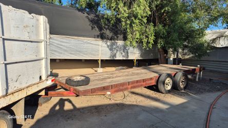 20' long heavy duty flat bed trailer