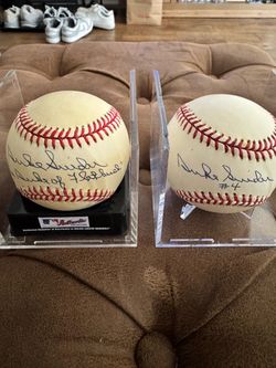 Duke Snider Signed Baseballs Brooklyn Dodgers