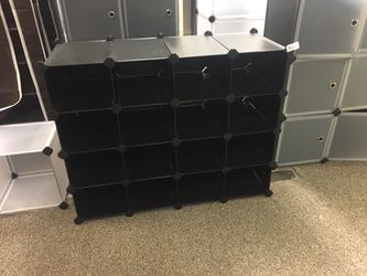 36-14-28” brand new 16 cube organizer shelf rack black