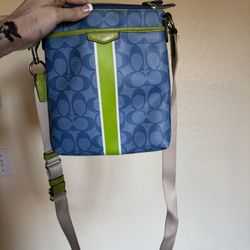 seahawks color coach bag purse 