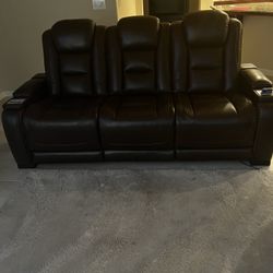 3 Leather Reclining Sofas