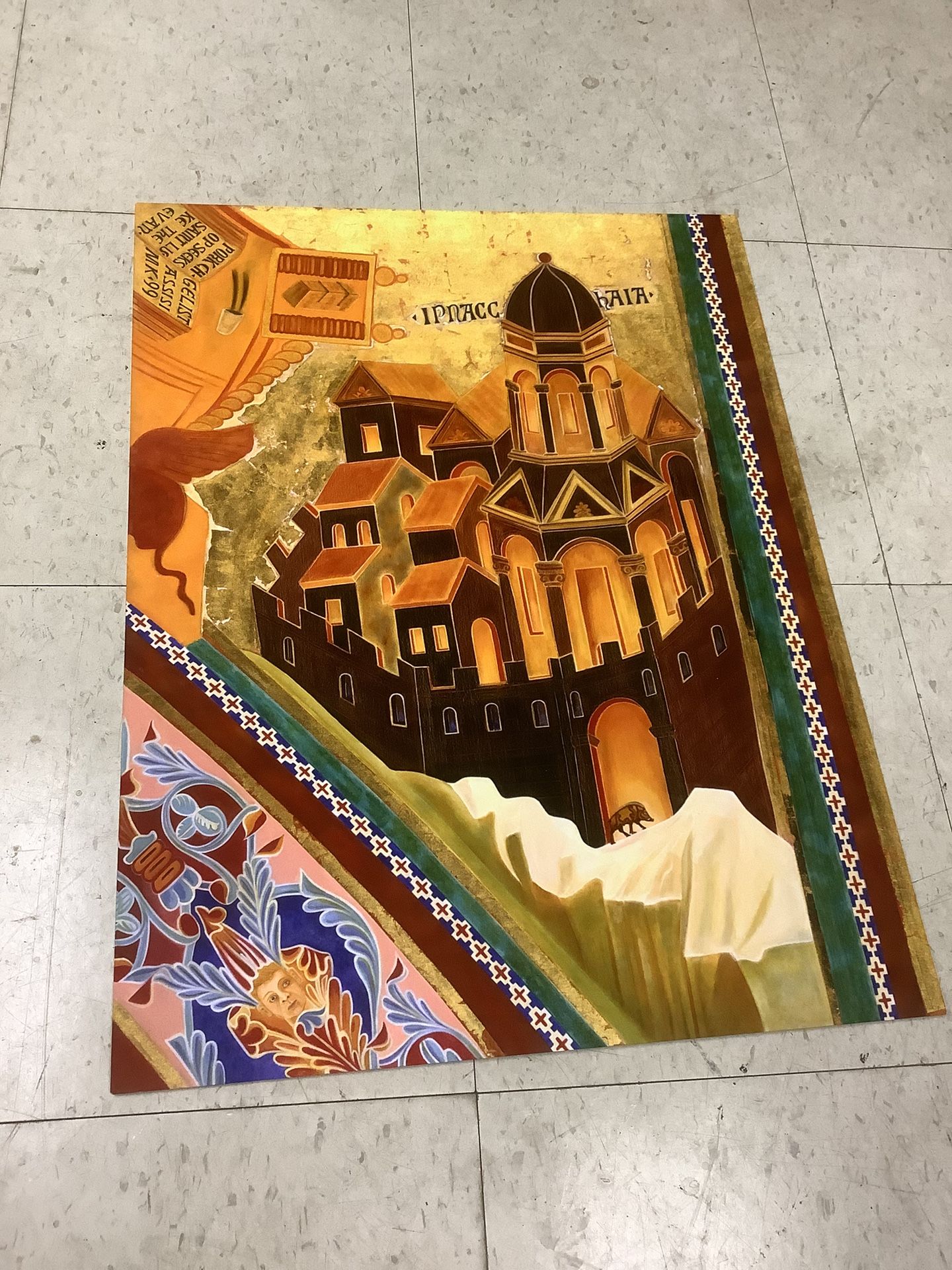 18x24 Dye Sublimation Glazed Metal Pork Chop Seeks Saint Luc