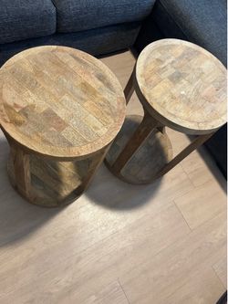 Wooden side tables