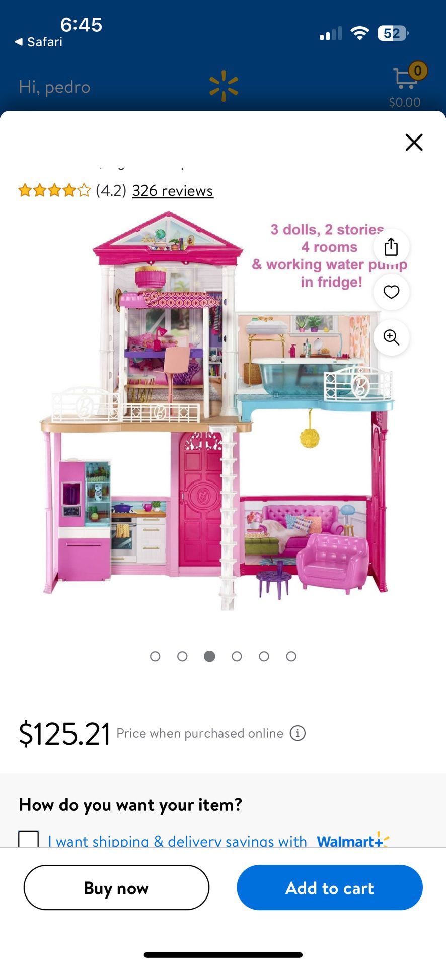 Barbie Dollhouse Set with 3 Dolls and Furniture, Pool and Accessories, Ages 4 & up