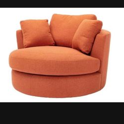 Orange Swivel Chair Orange Barrel Swivel Chair Dark Gray Barrel Swivel Chair Dark Gray Accent Chair Brand New