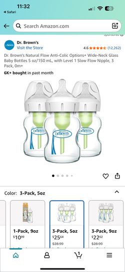 Dr Brown Glass Bottles 