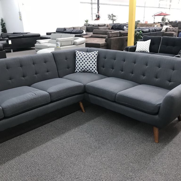 New Mcm Sectional Couch / Free Delivery 