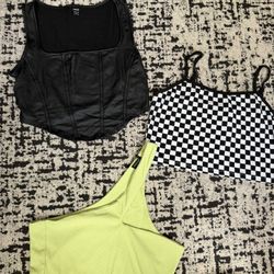 Women’s Cropped, Tank Tops, Clothing Size Large