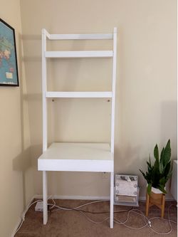 Leaning Ladder Desk with Drawer