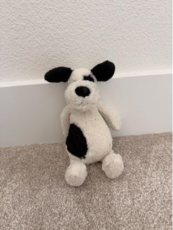 3 Jellycat Bashful Black & Cream Puppy Bundle