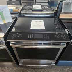 Profile 30 in Burner Element Smart Slide-In Electric Range in Fingerprint Resistant Stainless W Convection Air Fry