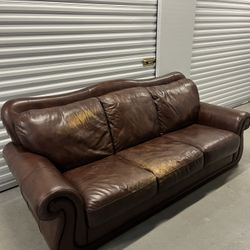 Brown Leather Couch!