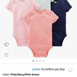 Simple Joys by Carter's Baby Girls' Short-Sleeve Bodysuit, Pack of 6 