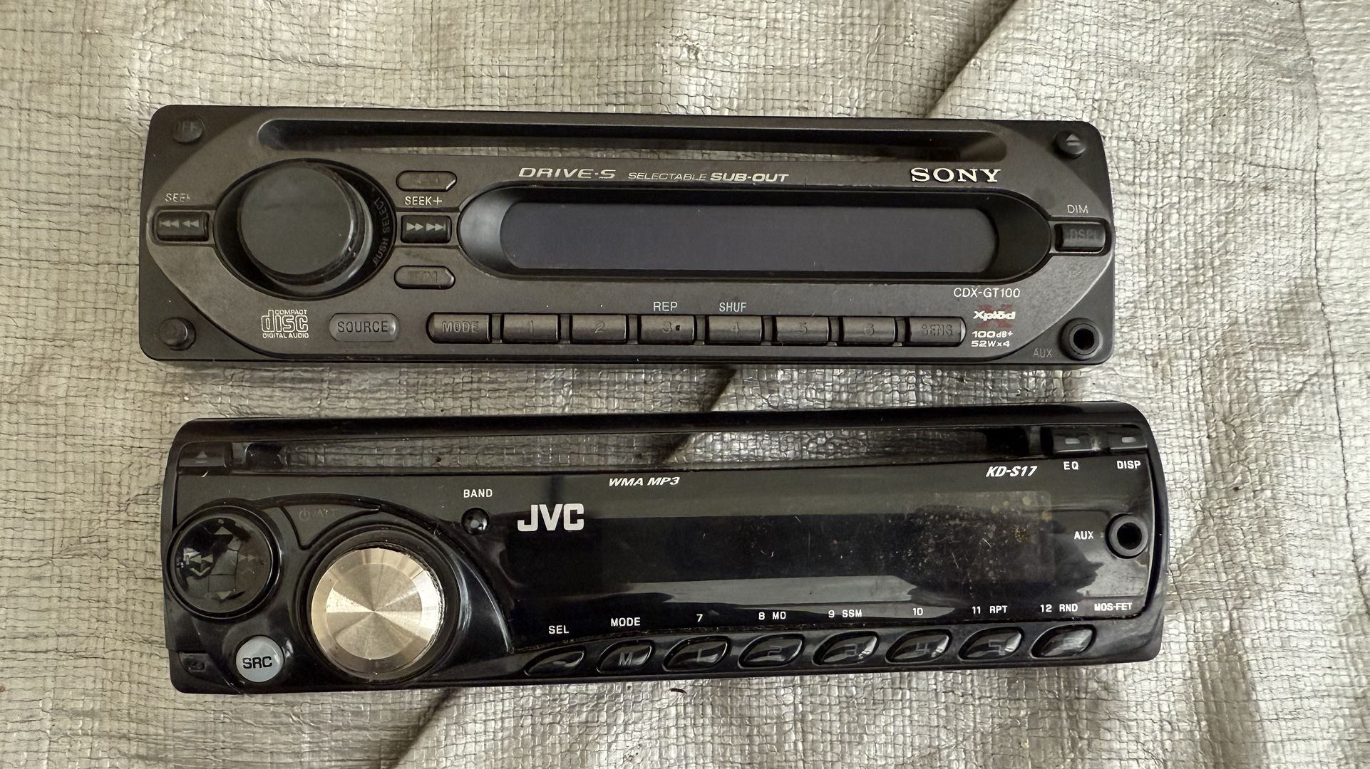 2 Car Stereo Faceplates β Sony & JVC