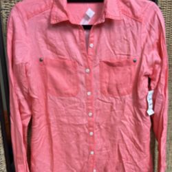 Vibrant Women’s Firery Red Button Down Blouse by Rubbish 