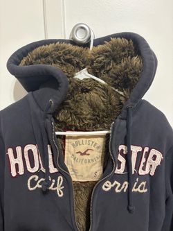 Hollister California Sherpa-Lined Zip-Up Hoodie