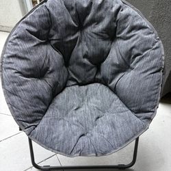 Foldable Saucer Moon Chair Gray 