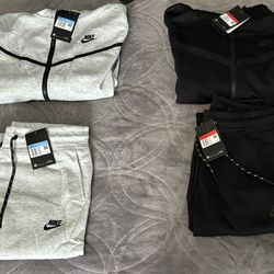 2 Full Nike Tech Suits- Grey & Black (M&L)