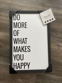 Do More Of What Makes You Happy Magnet Board Wall Poster Decor Hanging Bedroom Home Business Office Decoration Cute Girly Girls Room