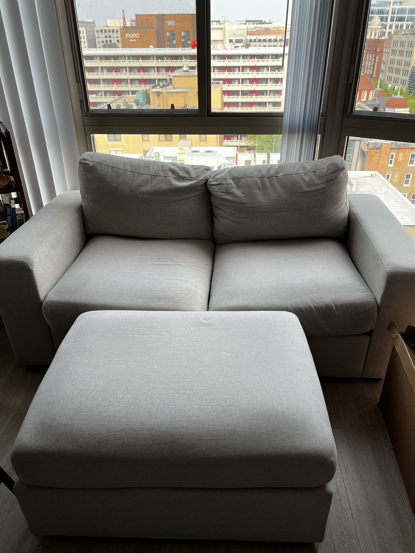 68’ Loveseat and Ottoman For Sale