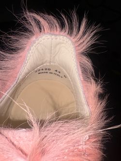 Pink furry Rick owens