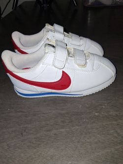 Kids Nike Cortez Toddler Sneakers White Red Blue