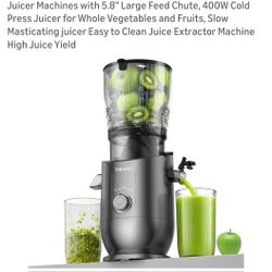Juicer Machines with 5.8" Large Feed Chute, 400W Cold Press Juicer