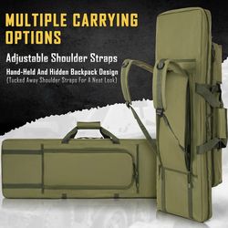 Rifle case, 36 Inch, double rifle case soft gun bag for rifles, pistols, Storage, and transportation, tactical, backpack, hunters, green