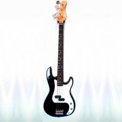 NEW IN BOX! Unmarked Fender P-Bass (Copy) Electric Guitar with Soft Case, Cable, and More!