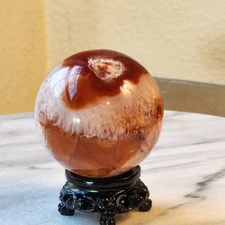 0.5 Lb (226g) Carnelian Sphere Quart Crystal 