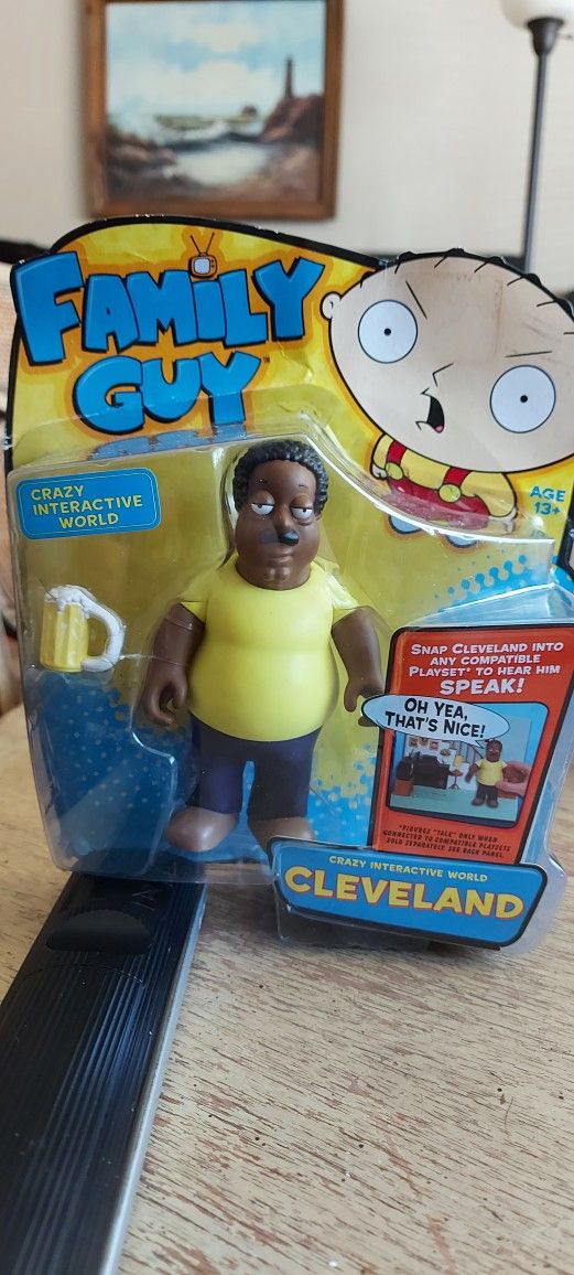 Family Guy Cleveland Crazy Interactive World Action Figure Playmates Toys 2011 UNOPENED 