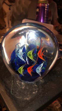Blown glass paper weight