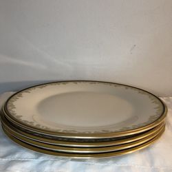 Lenox ECLIPSE Dinner Plates 10 3/4" - Set of 4 Ivory Gold Trim