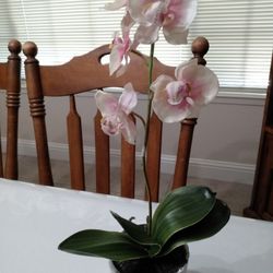 Faux Pink Orchid Plant