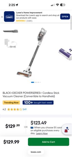 Black Decker Wireless Stick Vacuum