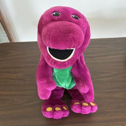 VTG 1997 Hasbro Playschool Barney Talking Plush Microsoft toy Works