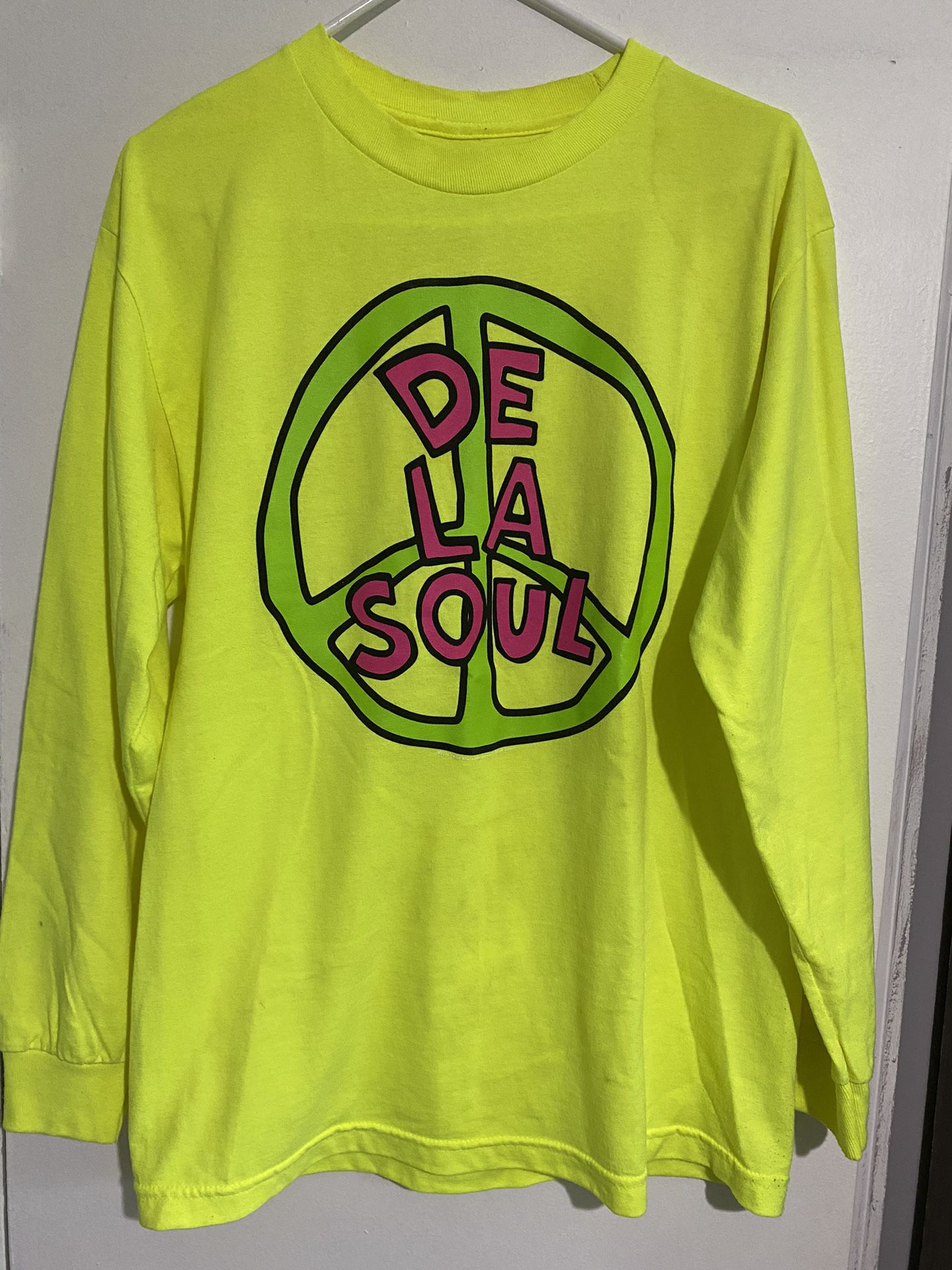 Urban Outfitter De La Soul Neon Long Sleeve Shirt Size M